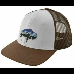 Patagonia Hat White Timber Brown Fitz Roy Bison